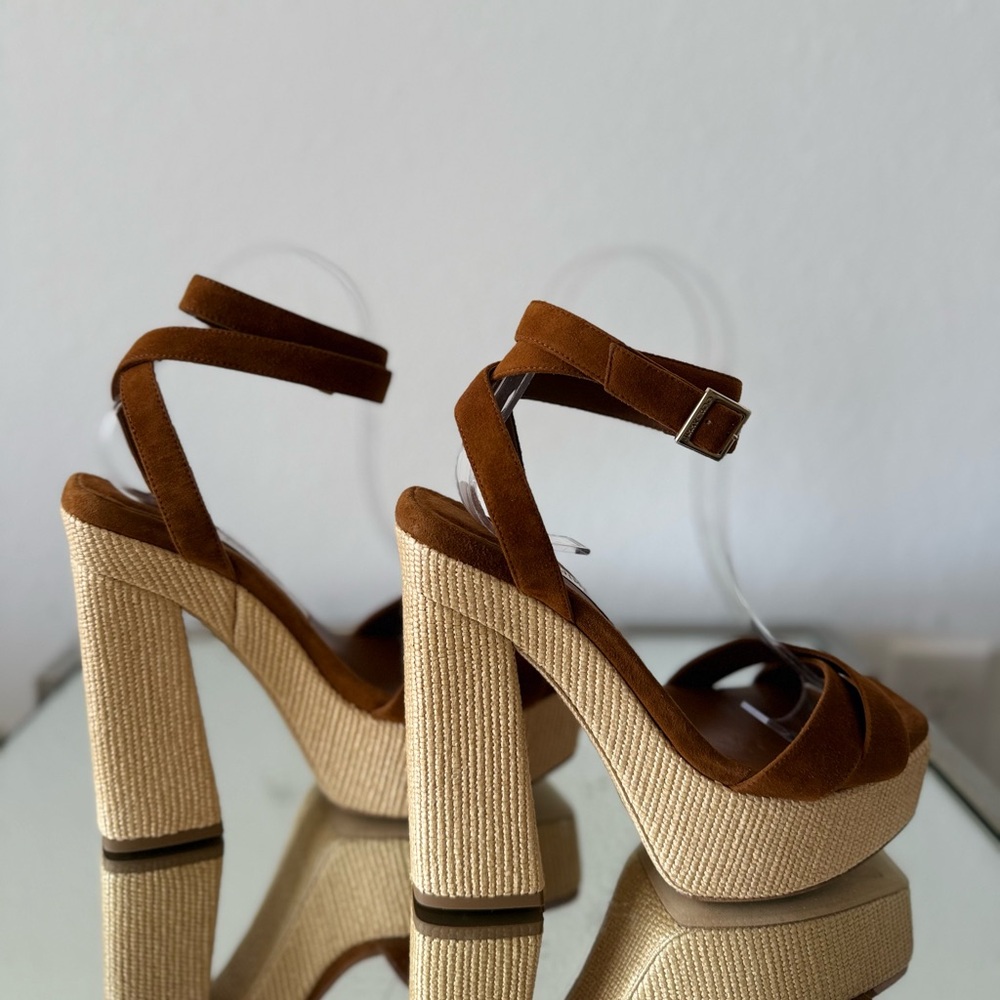 New JIMMY CHOO Gaia 140 suede platform sandals 38 $995 - Picture 11 of 13